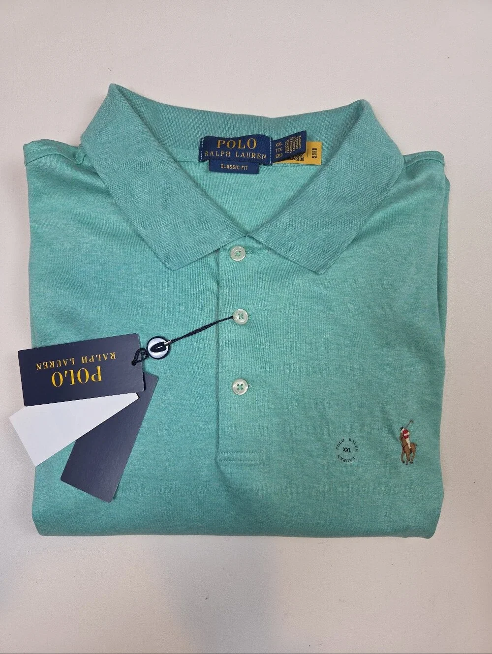 Polo by Ralph Lauren Men's Classic Green Classic Fit Polo 2XL